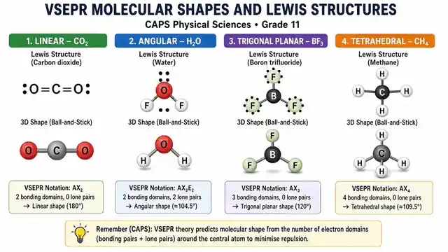 VSEPR molecular shapes and Lewis structures