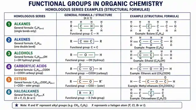 Functional groups in organic chemistry