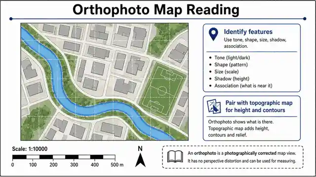 Orthophoto map reading