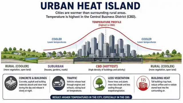Urban heat island