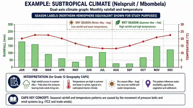 Subtropical climate graph