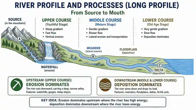 A river from source to mouth
