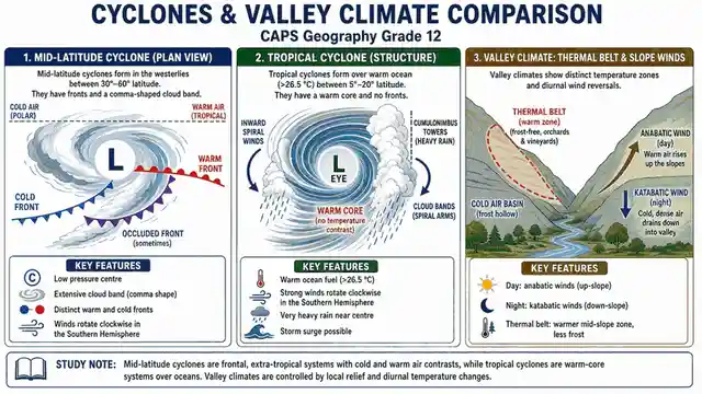 Cyclones and valley climate