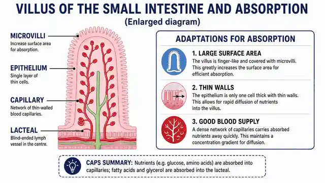 Villus and absorption