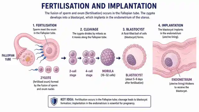 Fertilisation and implantation