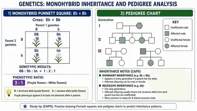 Monohybrid inheritance and pedigrees
