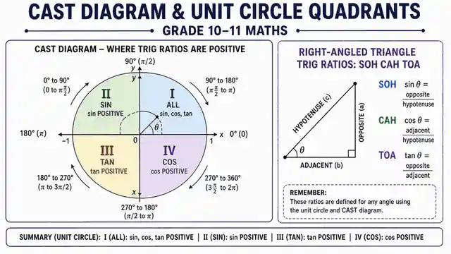 CAST diagram and the unit circle