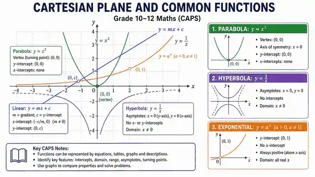 The Cartesian plane and common functions