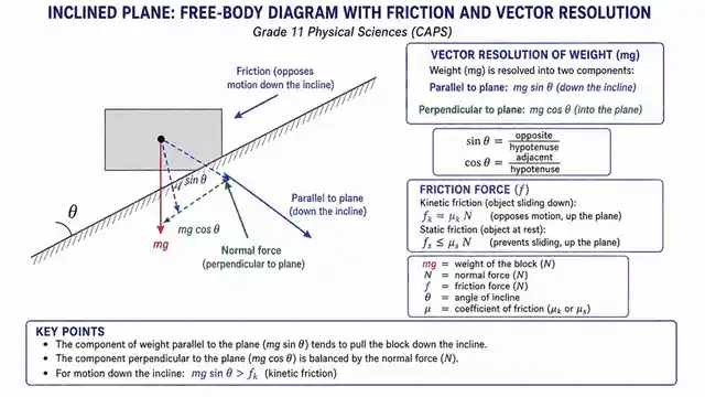 Inclined plane with friction
