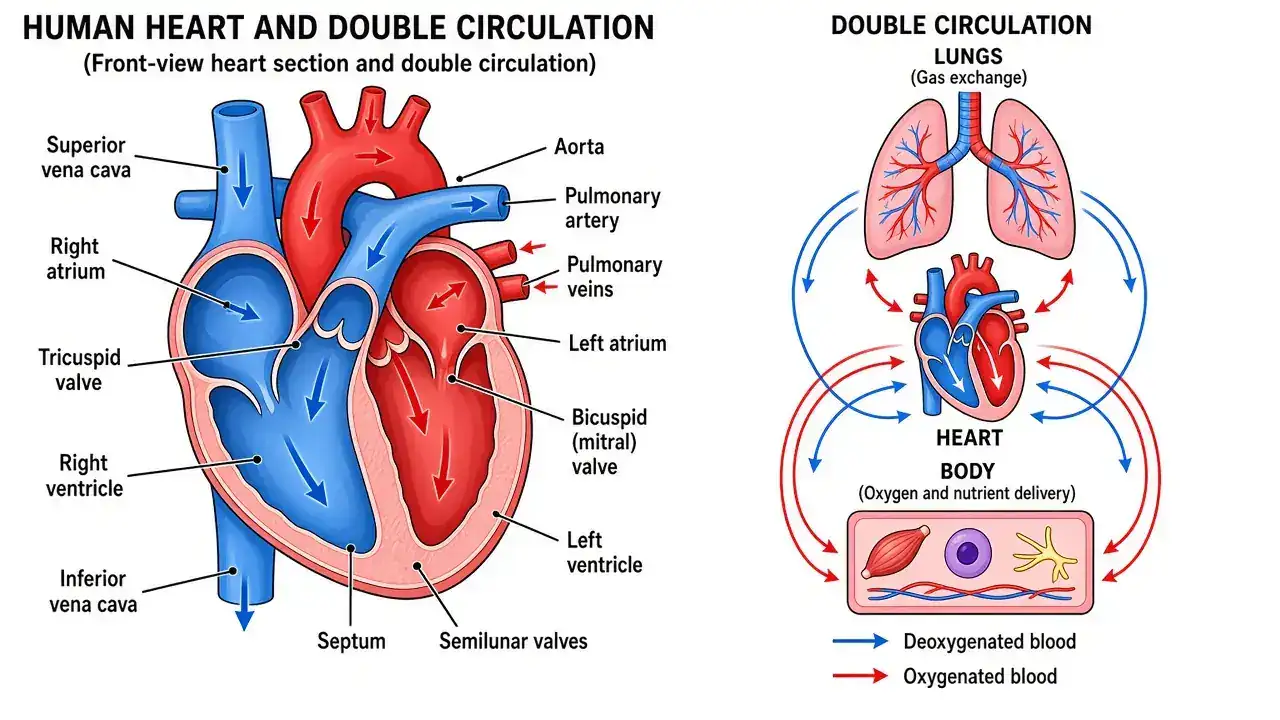 Transport systems in mammals / heart-circulation