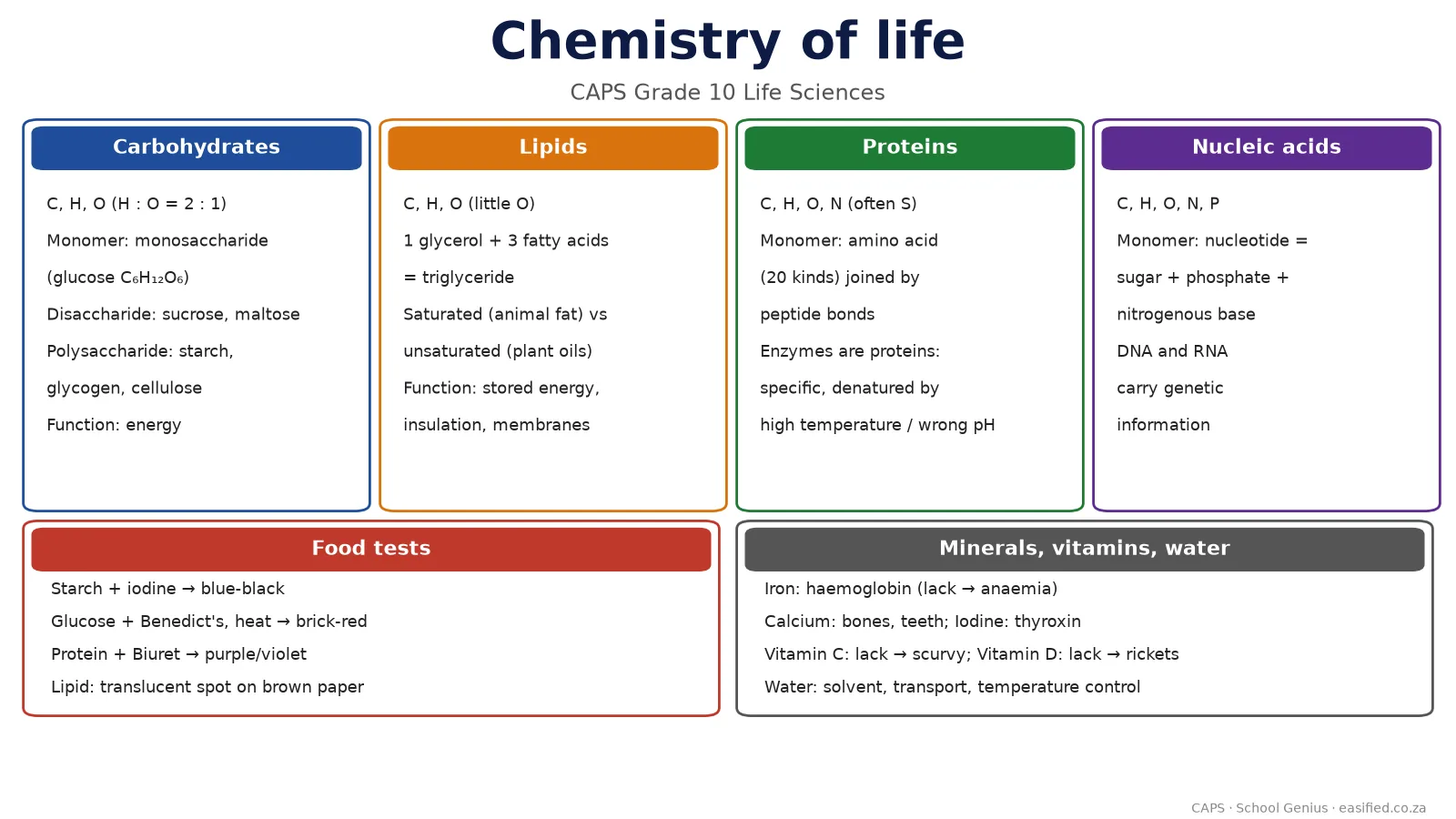 The chemistry of life