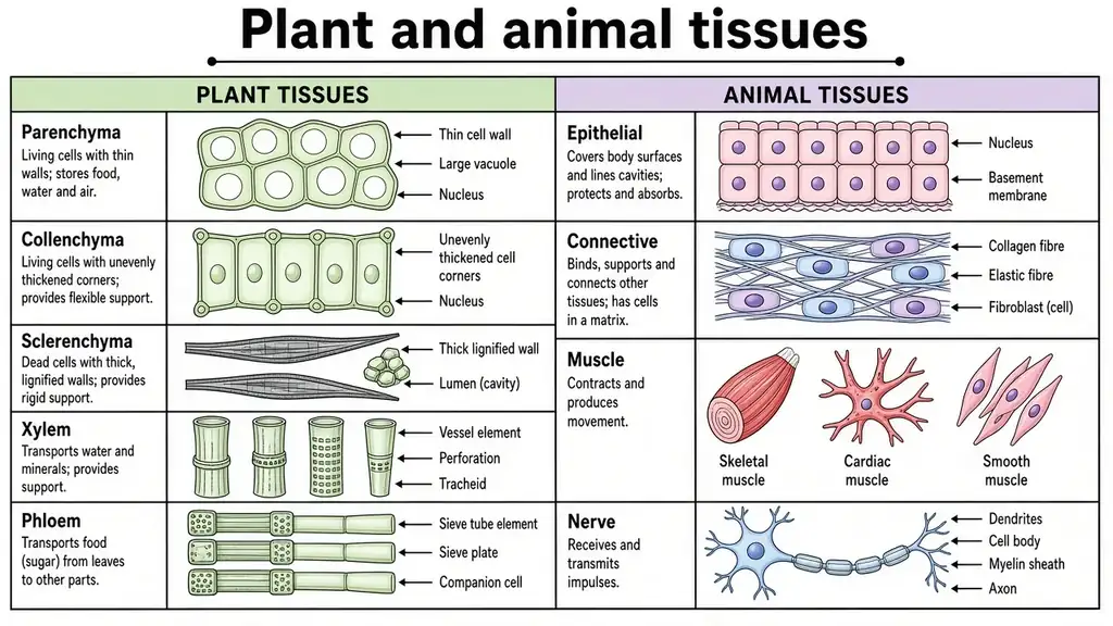Plant and animal tissues