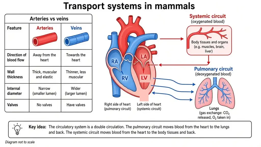 Transport systems in mammals