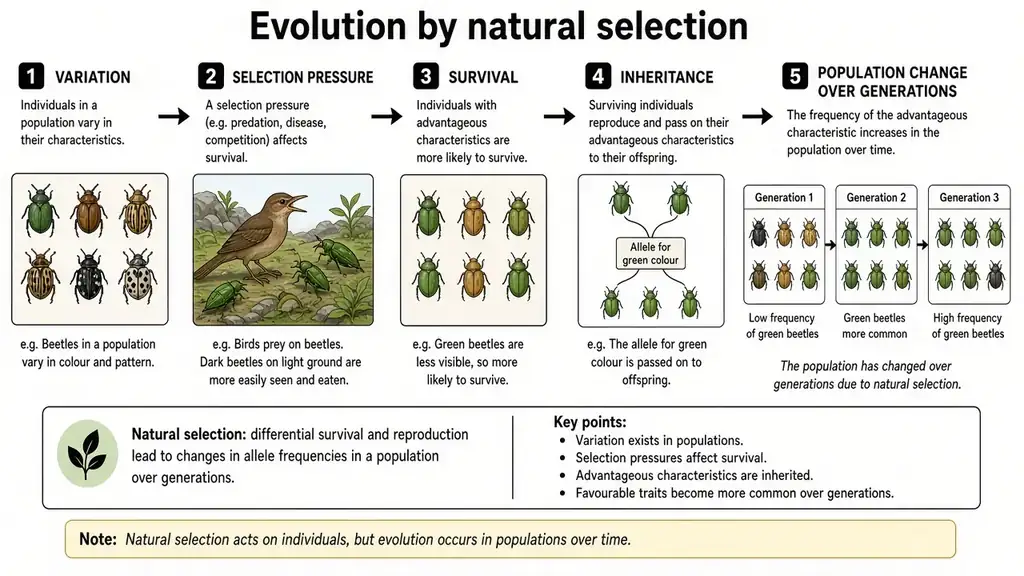 Evolution by natural selection