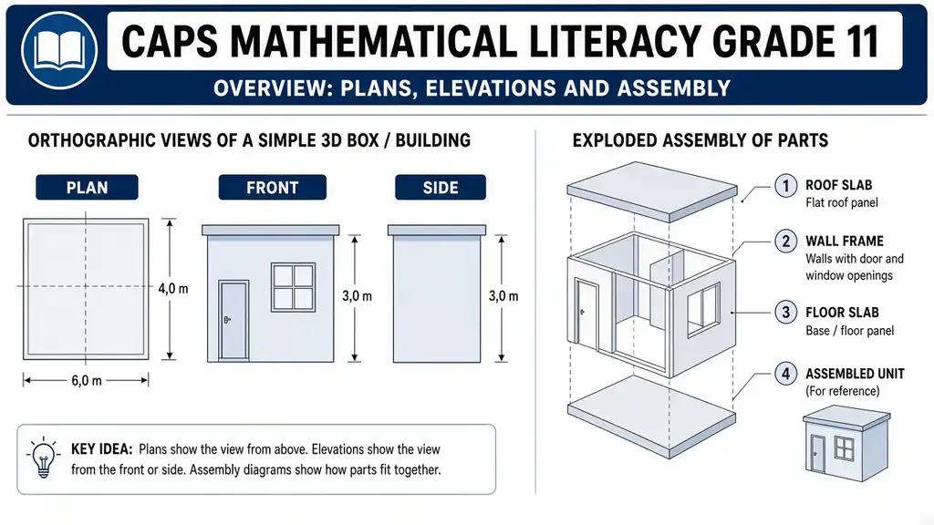 Plans, elevations and assembly
