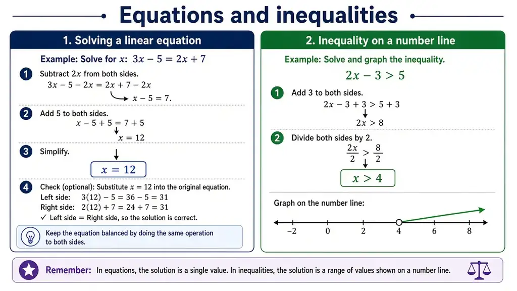 Equations & inequalities