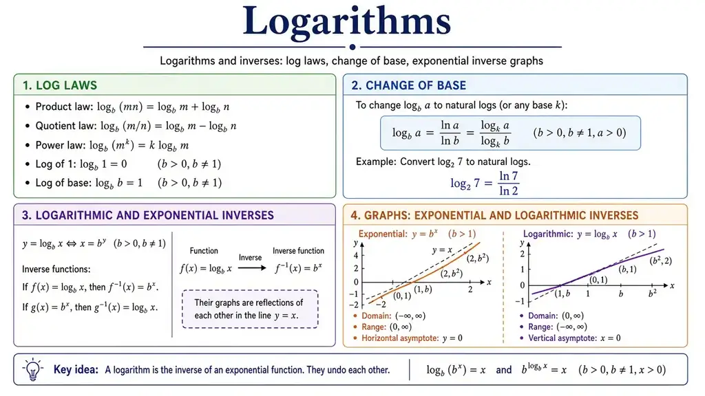 Inverses & logarithms