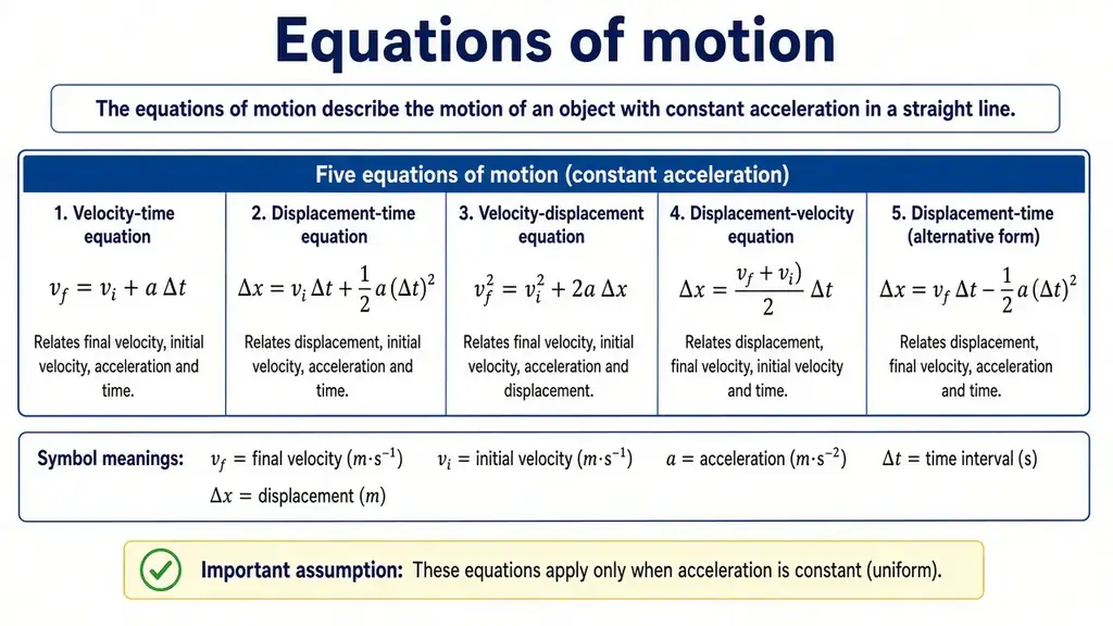 Equations of motion