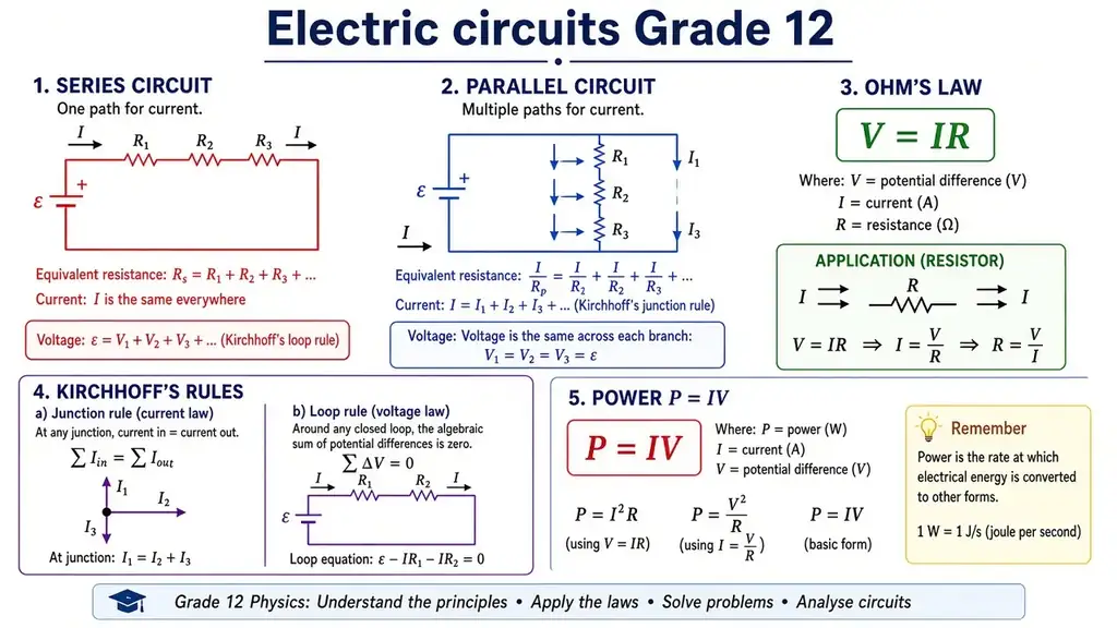 Electric circuits (Grade 12)